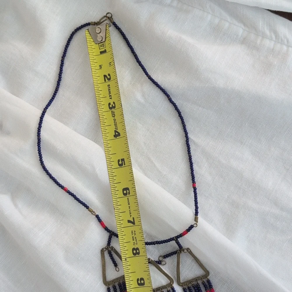 Vintage African Beaded Necklace - Picture 6 of 10